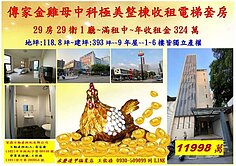 傳承金雞母中科東海榮總茂洋極美整棟收租電梯套房