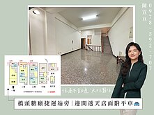 橋頭糖廠捷運旁｜邊間透天店面附平車🚘