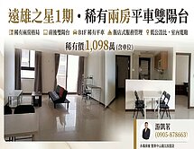 遠雄之星一期稀有兩房平車雙陽台