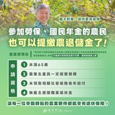 農退儲金擬納國勞保實際從農者　照顧斜槓青農