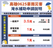 高雄淹水補助一次看！　最高發4.5萬　這情況還能「免房屋稅」