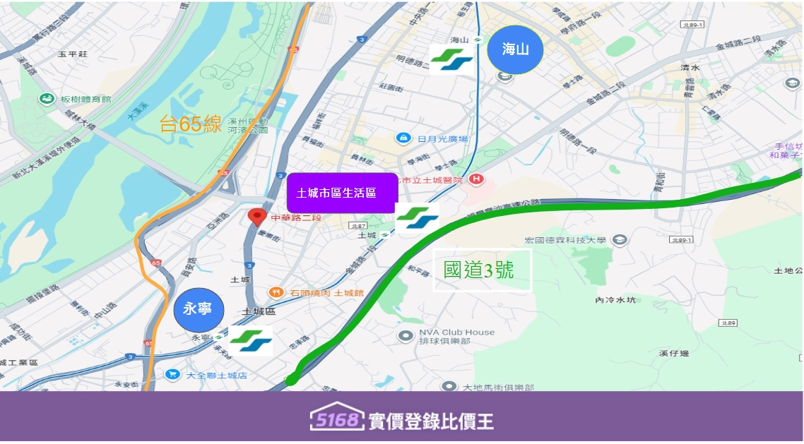 土城市區生活圈交通圖
