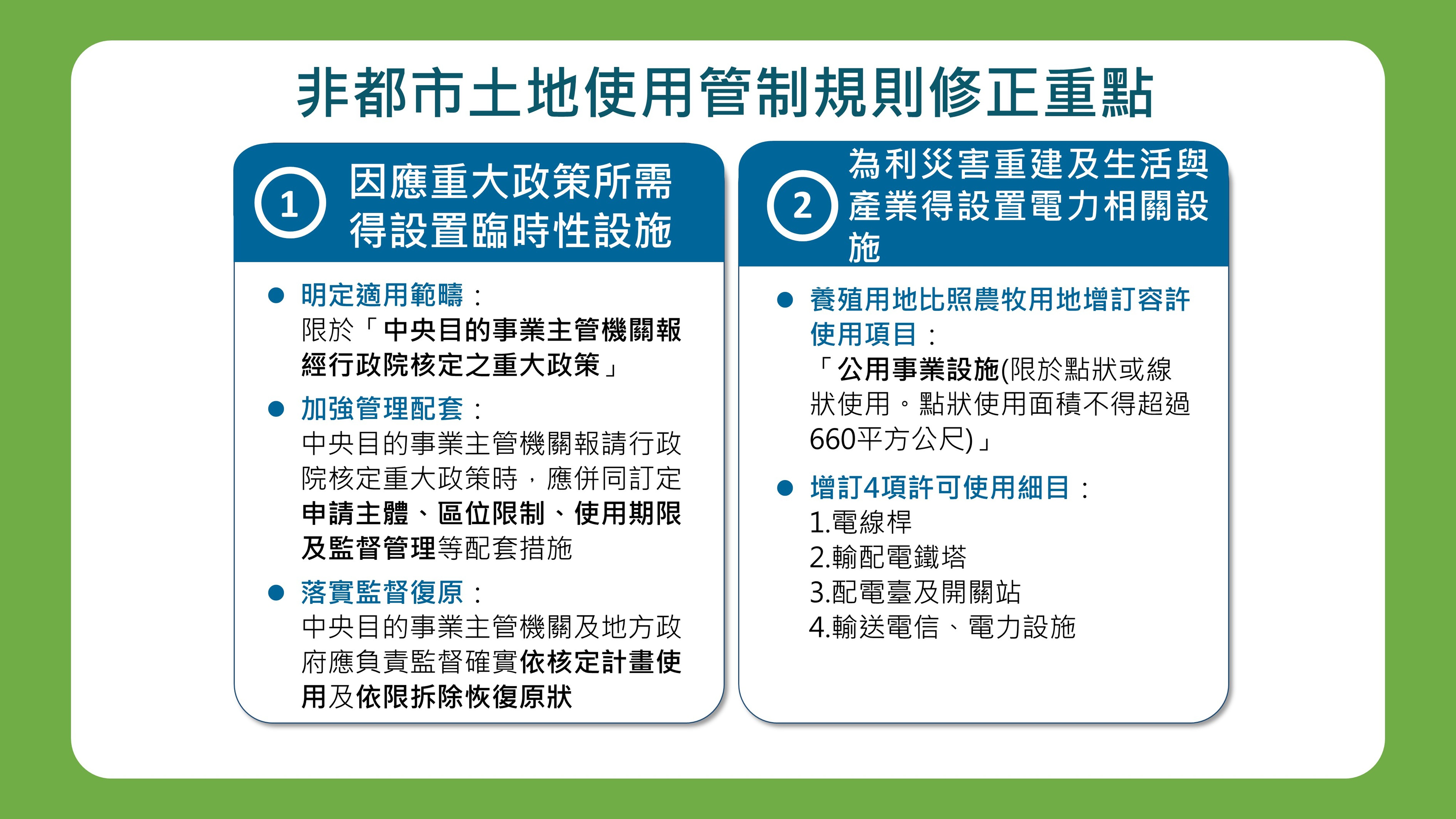 非都市土地使用管制規則。圖／內政部提供