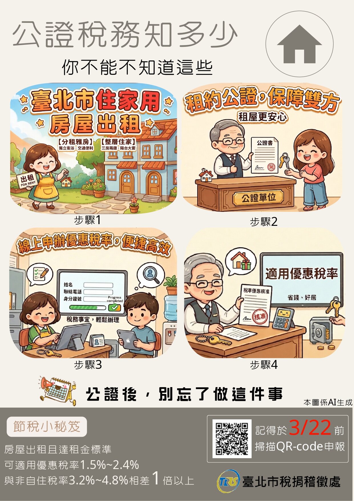 房屋出租最高省一半房屋稅！　稅捐處：符合1條件才享優惠