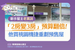 圖解／【新手屋主老實說】「2房變3房」預算翻倍！　他買桃園機捷重...