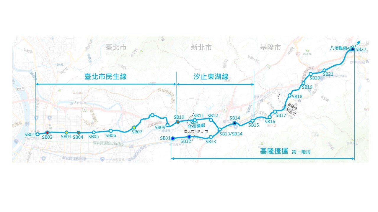 基隆捷運路網圖。圖／新北市府提供