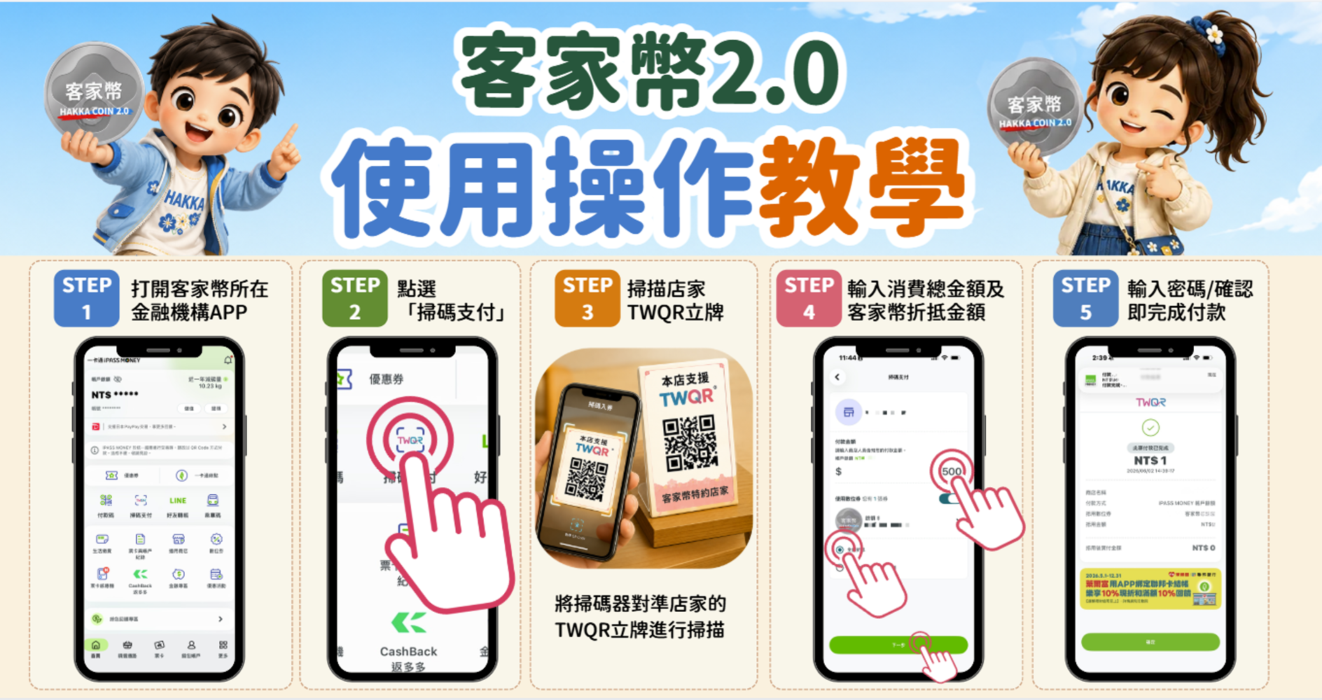 客家幣2.0啟動 12月中旬起發17萬份全台可用。圖/客委會提供